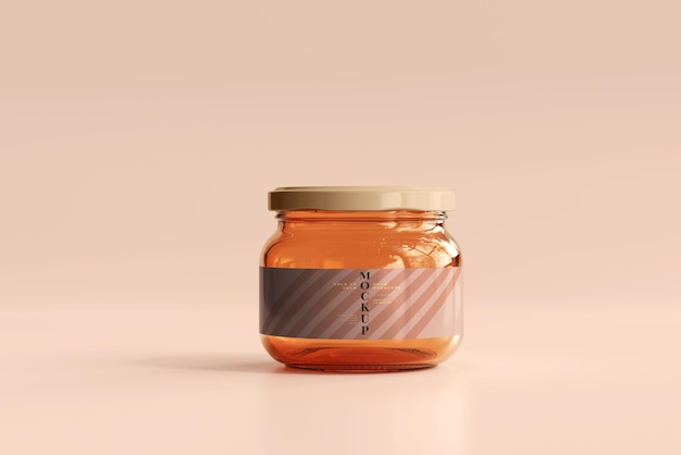 Marmalade glass jar mockup