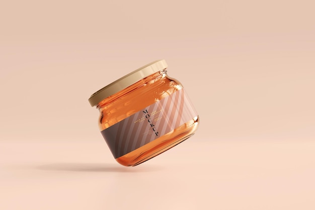 Marmalade glass jar mockup