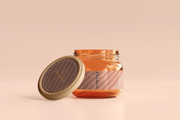 Marmalade glass jar mockup