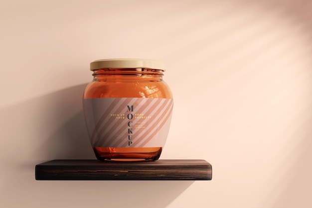 marmalade glass jar mockup