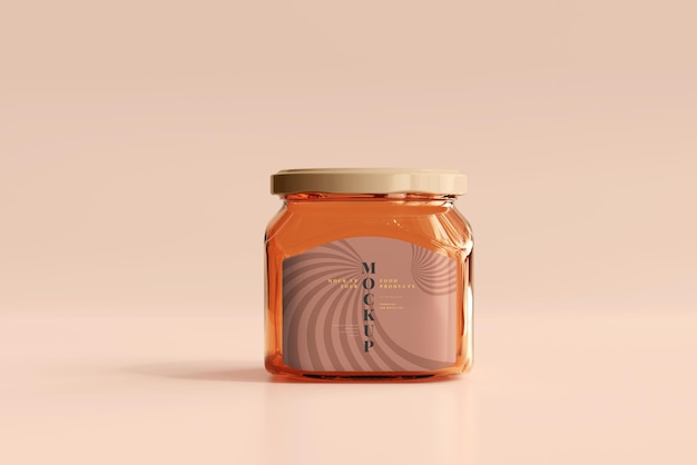 Mockup di barattolo di vetro marmellata