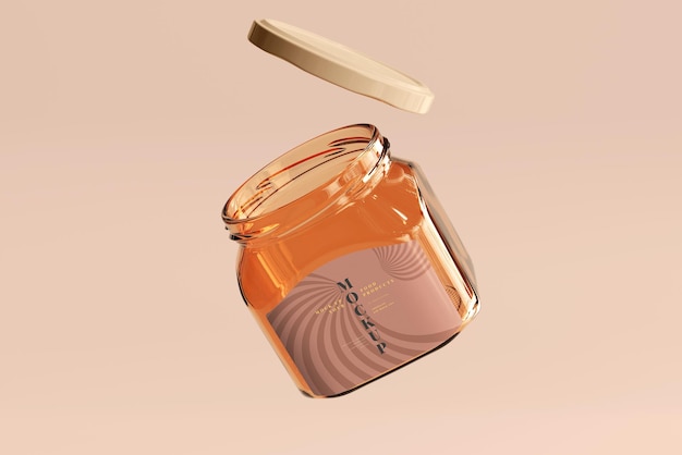 Marmalade glass jar mockup