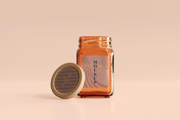 marmalade glass jar mockup