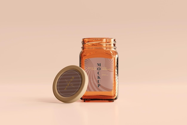 Marmalade glass jar mockup