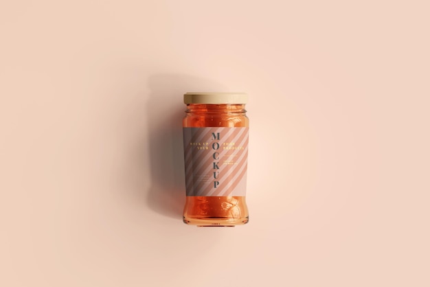 marmalade glass jar mockup