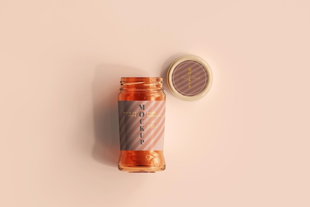 Marmalade glass jar mockup