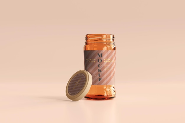 marmalade glass jar mockup