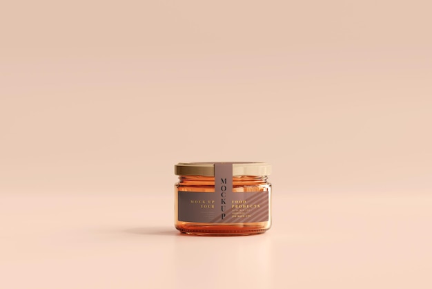 Marmelade glazen pot mockup