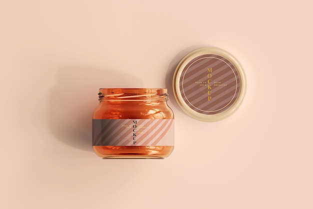 Marmelade glazen pot mockup