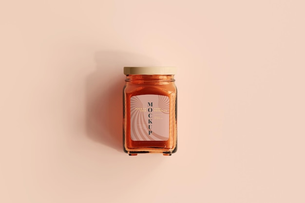 Marmelade glazen pot mockup