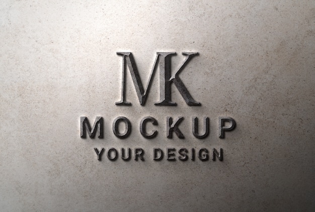 Marmeren logo-ontwerpmodel met verlichting