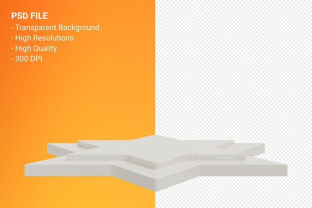 Marmeren podium minimaal ontwerp in 3D-weergave geïsoleerd