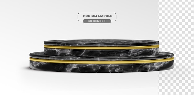 Marmor-podium, realistisk 3D-gjengivelse med transparent bakgrunn