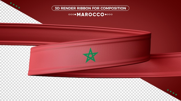 PSD marocco 3d rendering nastro per la composizione