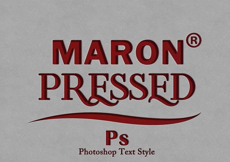 PSD maron 按鈕的文字風格效果