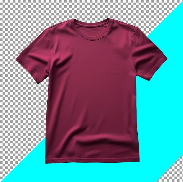 PSD maroon t shirt for mockup front view