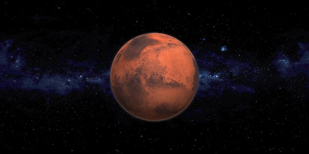 mars and milky way galaxy background