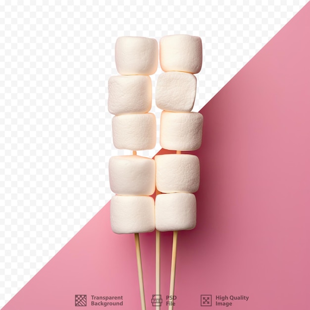 Marshmallow on a dark stick