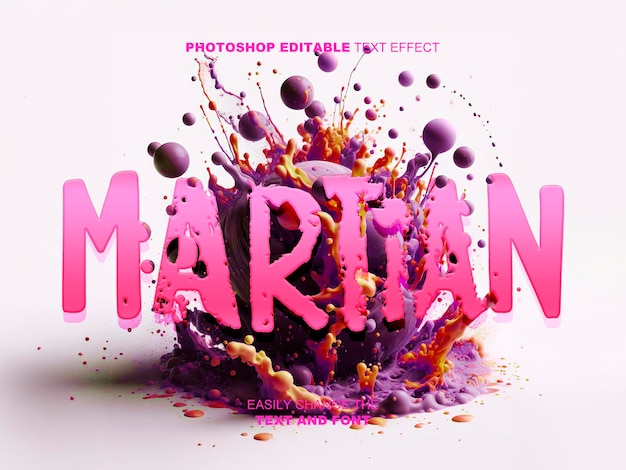 PSD martian explote psd edit text