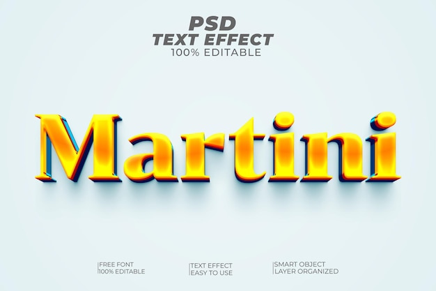 Martin 3D 編集可能な PSD テキスト効果スタイル