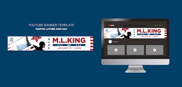 PSD martin luther king dag youtube banner