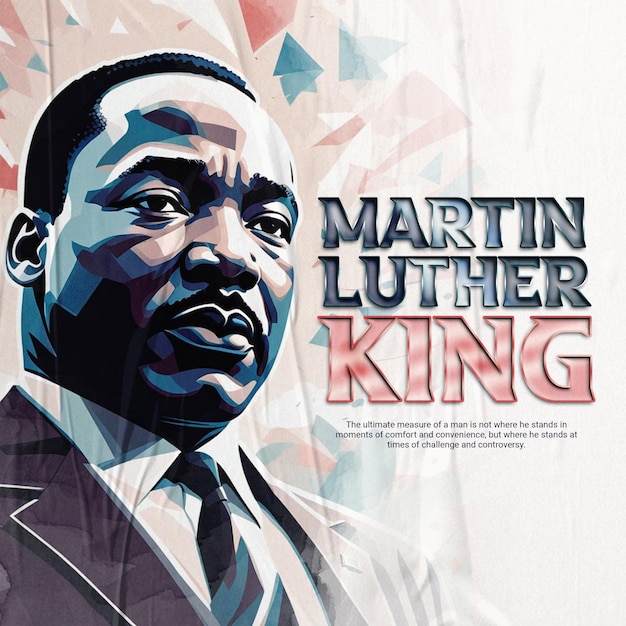 PSD martin luther king day celebration social media post sjabloon banner