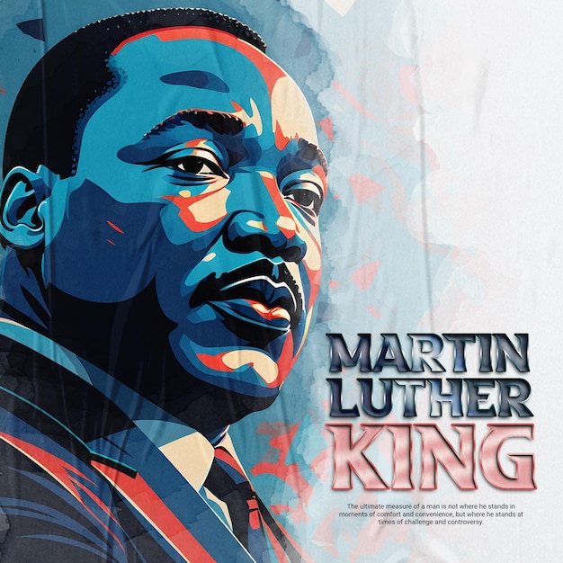 PSD martin luther king day celebration social media post sjabloon banner