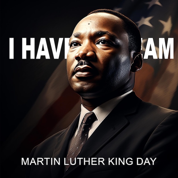 PSD post per la giornata di martin luther king