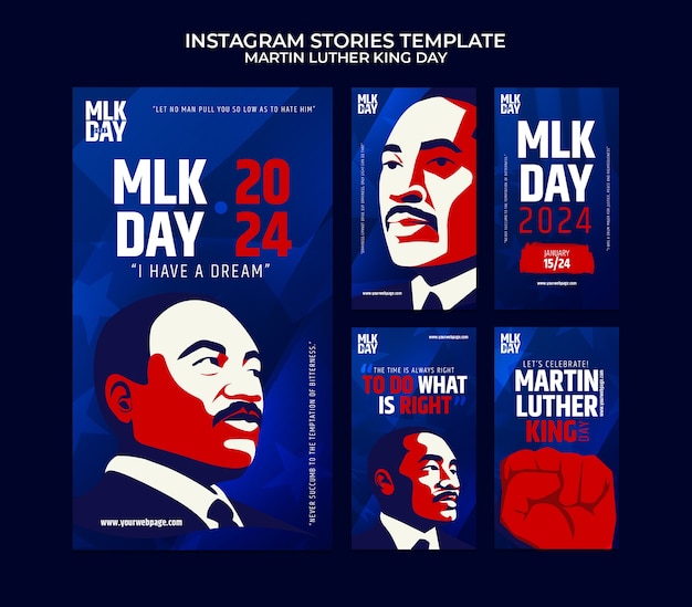 PSD martin luther king day template design