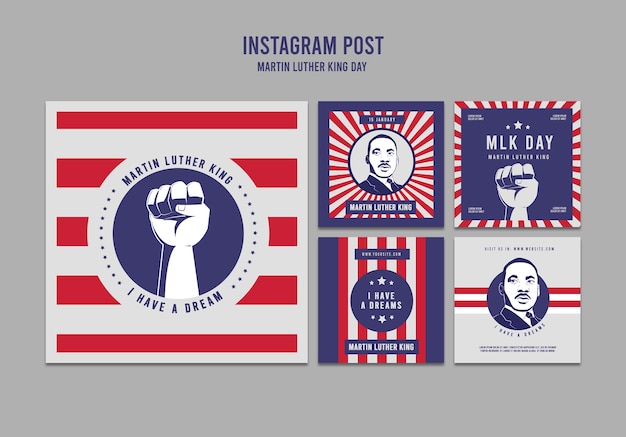 PSD martin luther king day template design