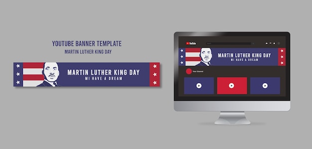 PSD martin luther king day template design