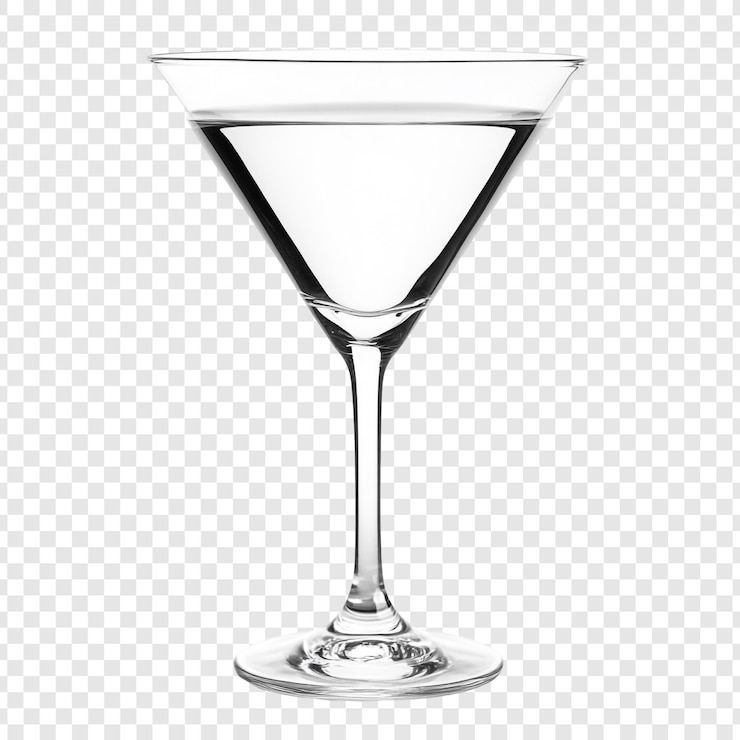 PSD martini glass with liquid