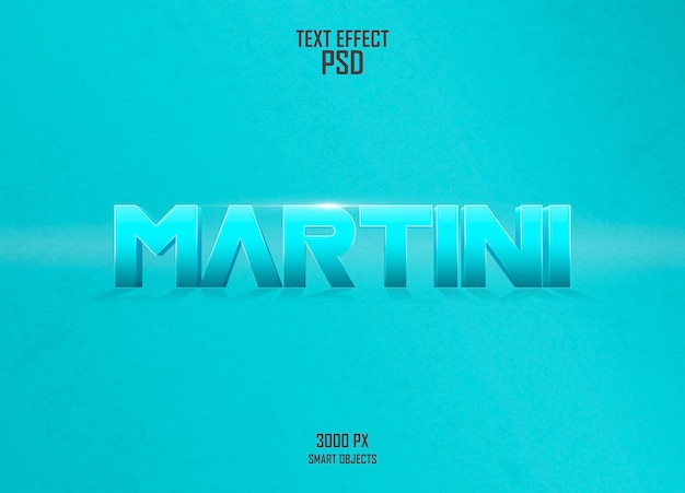 Martini-teksteffect