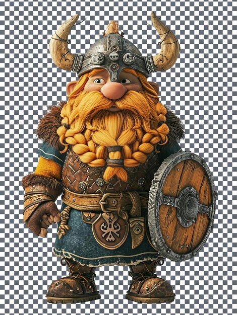 PSD marvelous detailed viking isolated on transparent background