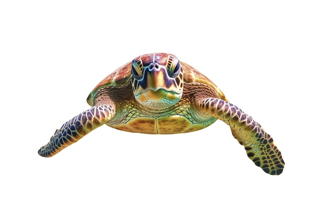 PSD marvelous turtle swimming