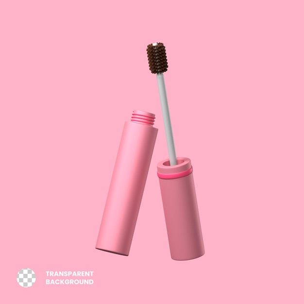 Mascara 3d icon isolated on transparent background