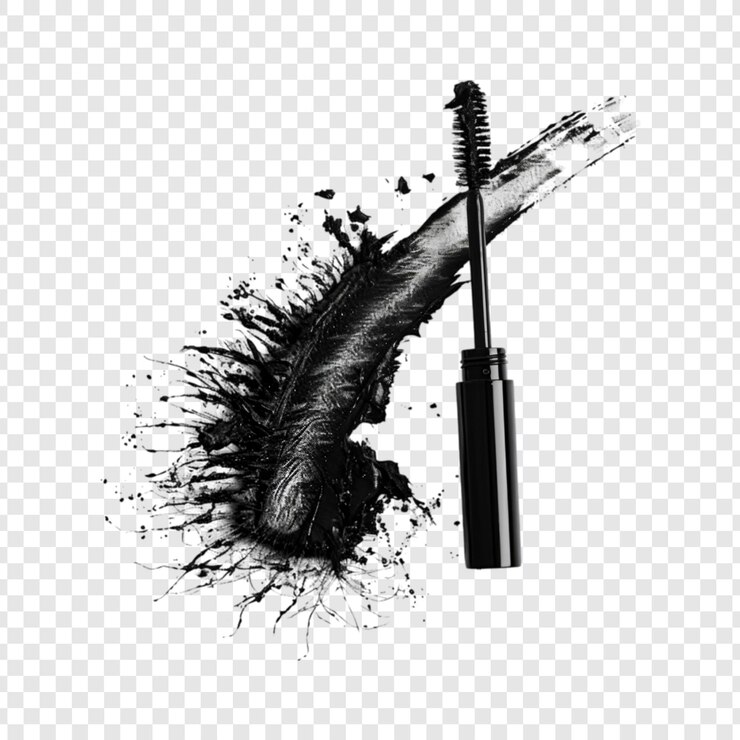 PSD mascara penseel geïsoleerd op doorzichtige achtergrond