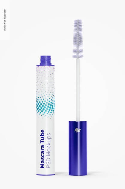 Mascara tube mockup, aperto