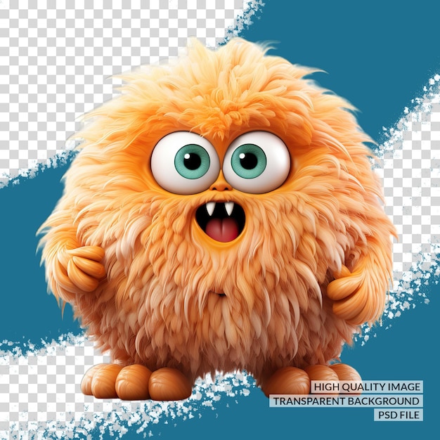 PSD disegno di mascotte 3d png clipart sfondo trasparente isolato