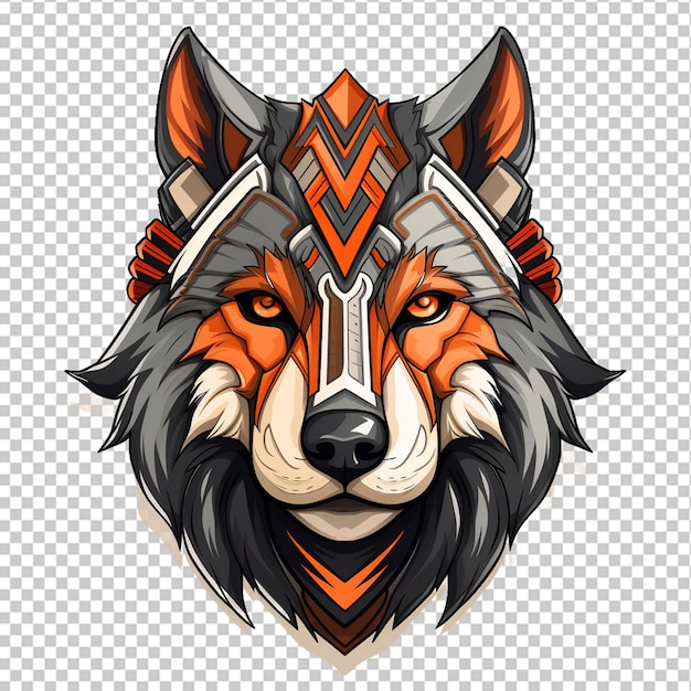 Mascot logo wolf