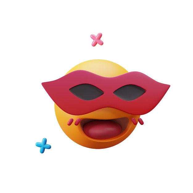 PSD maschera icona 3d per la festa emoji