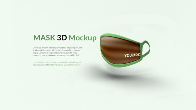 Mockup 3d della maschera