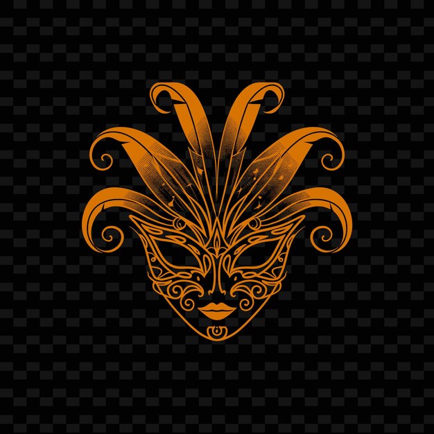 PSD mask on a black background