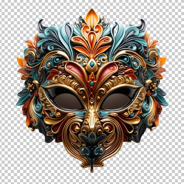 PSD maschera mardi gras 3d rendered png psd