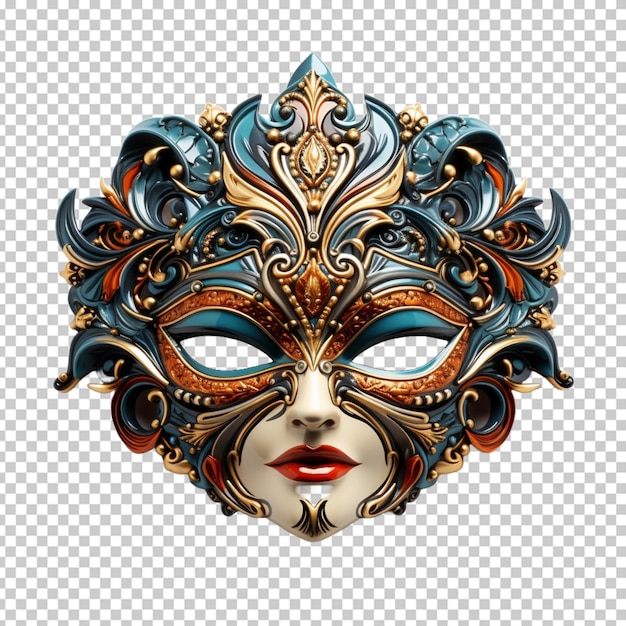 PSD maschera mardi gras 3d rendered png psd