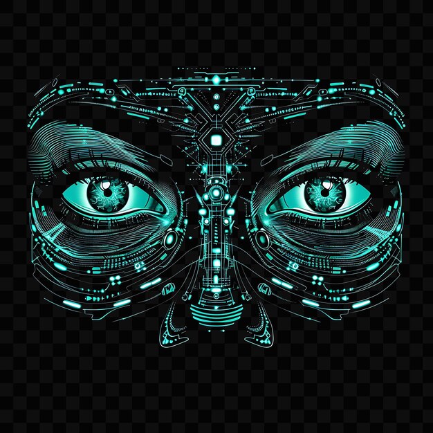 A mask with the eyes on a black background