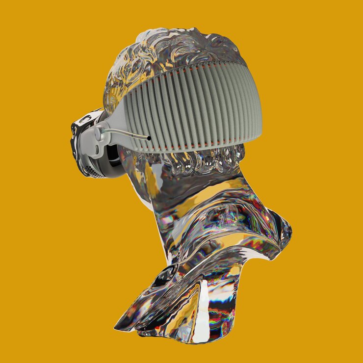 PSD a mask with a face that says head on it