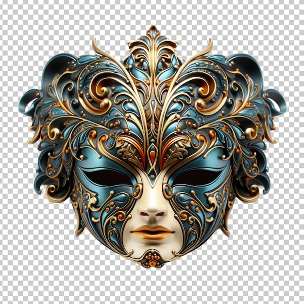 PSD maska mardi gras 3d renderowane png psd