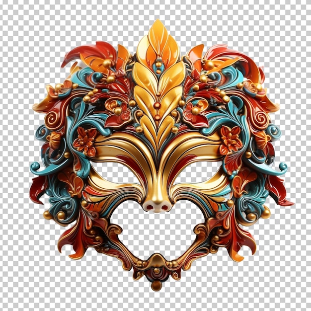 PSD maska mardi gras 3d renderowane png psd