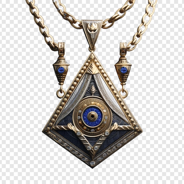 PSD masonic apron jewellery isolated on transparent background